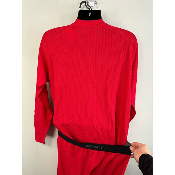 NWOT Carhartt Mens Force Classic Base Force Thermal Base Layer Suit Red Size 2XL - Picture 2 of 13